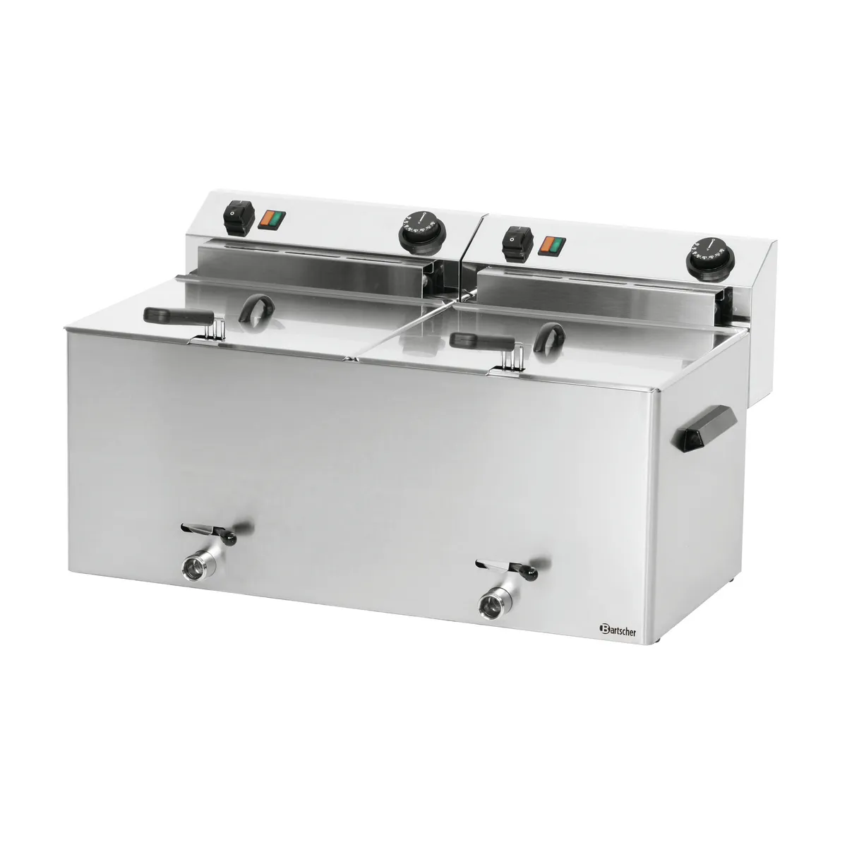 Bartscher 162910 Doppelfritteuse geschlossen Ansicht links