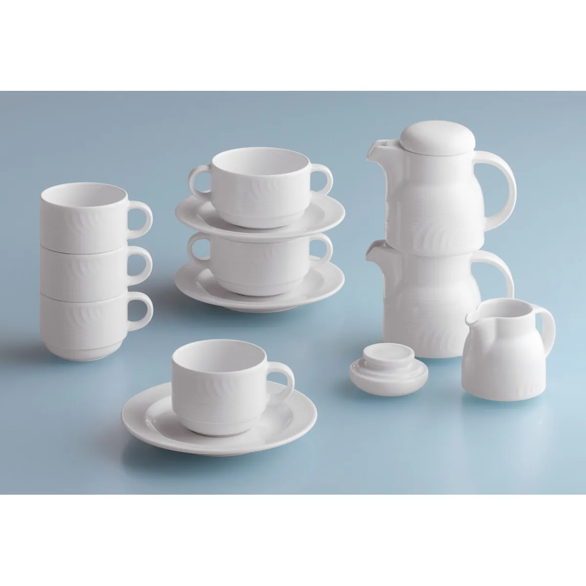 Bauscher Carat Obertasse Relief stapelbar