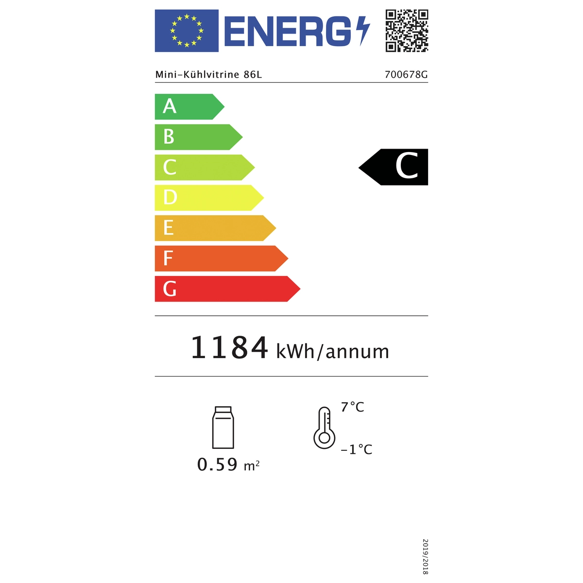 Bartscher 700678G Energielabel