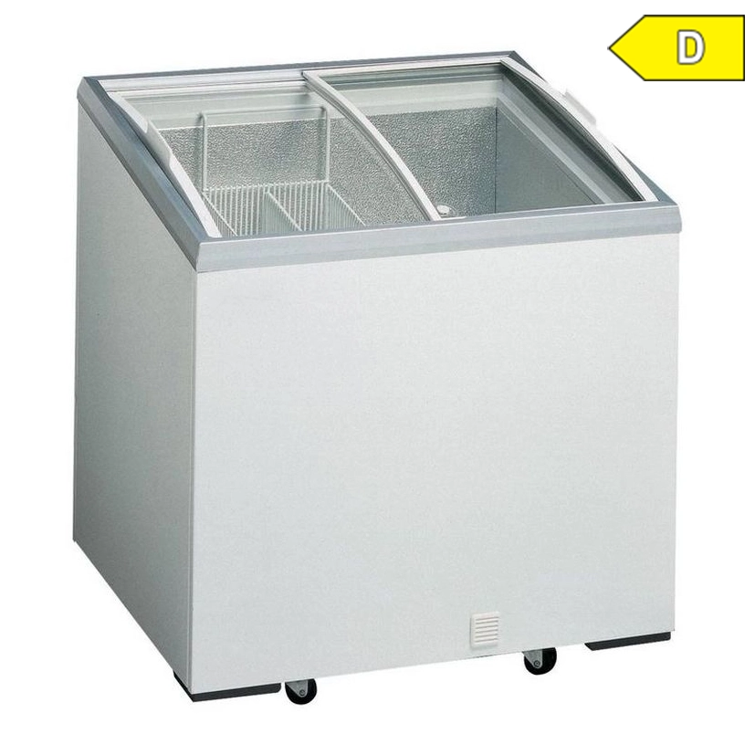 KBS 922022 Tiefkuehltruhe gewoelbter Glasschiebedeckel d201 Label