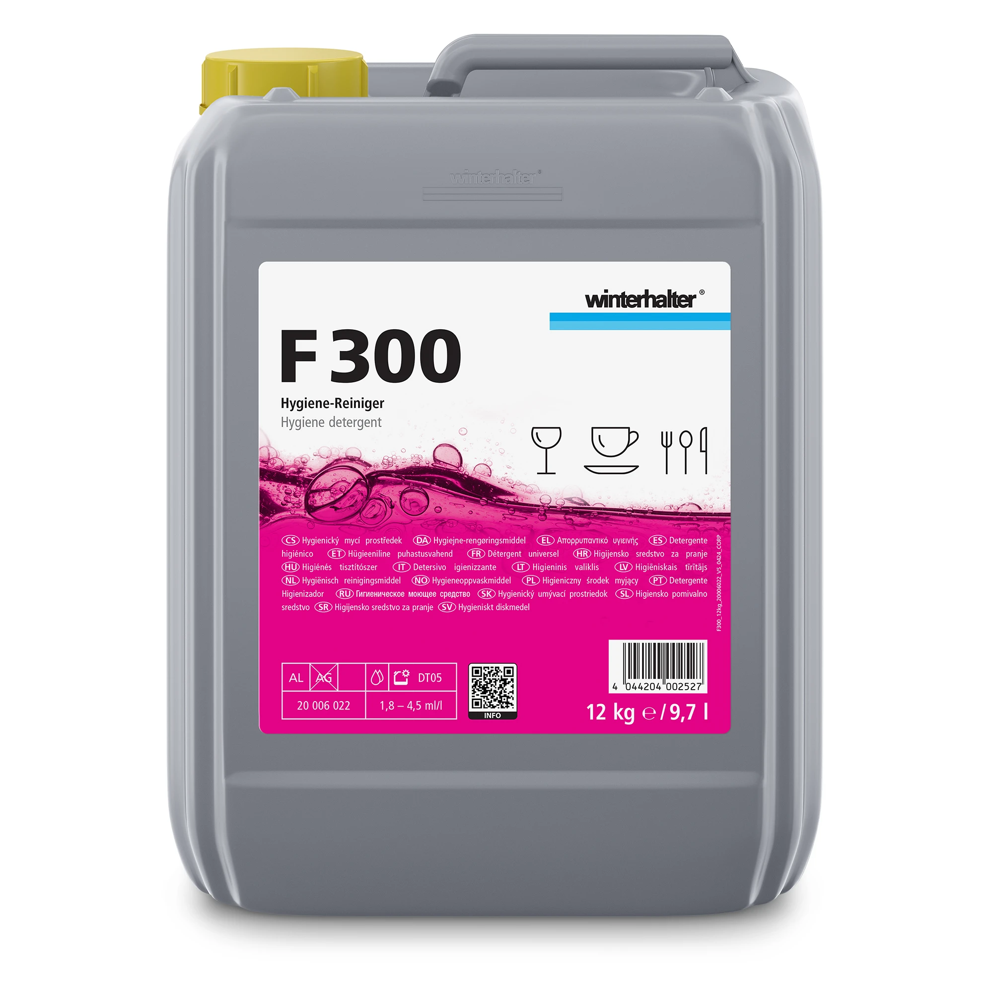 Winterhalter 20006022 F 300 Hygiene-Bistroreiniger 12 Kg Kanister
