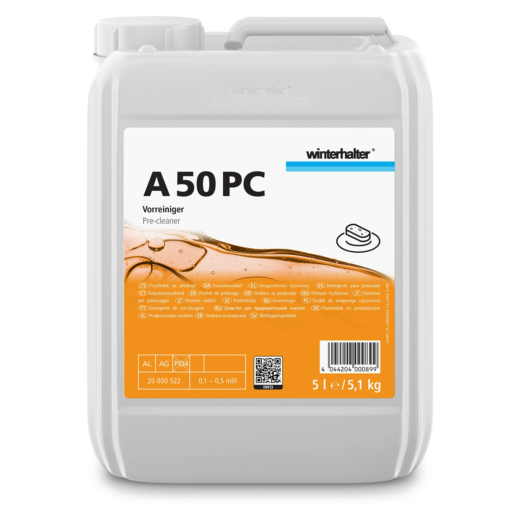 Winterhalter 20000522 A50 PC 5 Liter Kanister Vorreiniger