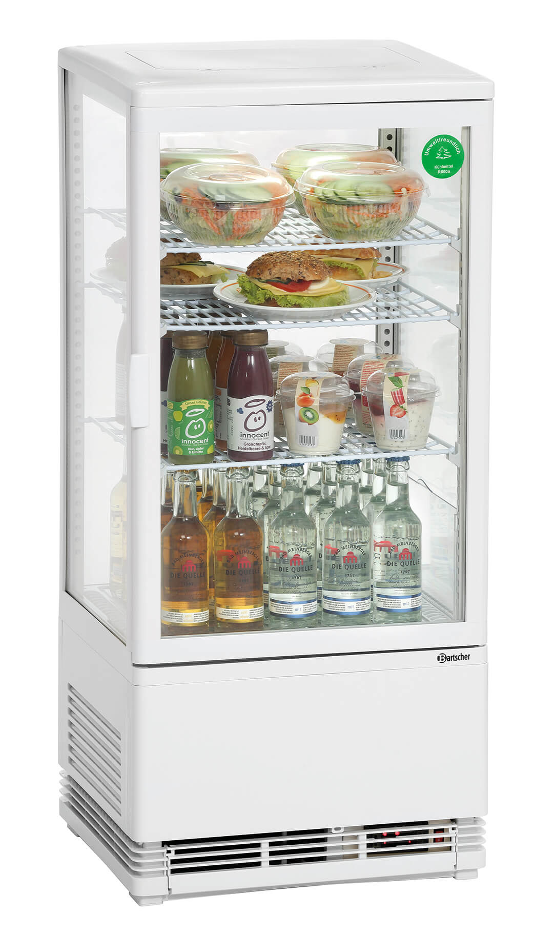 Bartscher Mini Kühlvitrine 78 Liter weiß