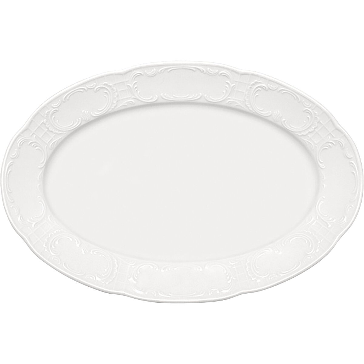 Bauscher Mozart Platte oval Fahne