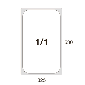 Contacto Größenübersicht des GN Maßes 1/1