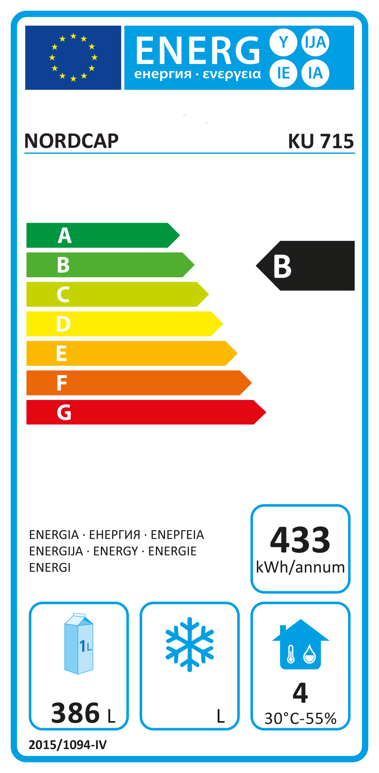 Nordcap 43510706 Energielabel