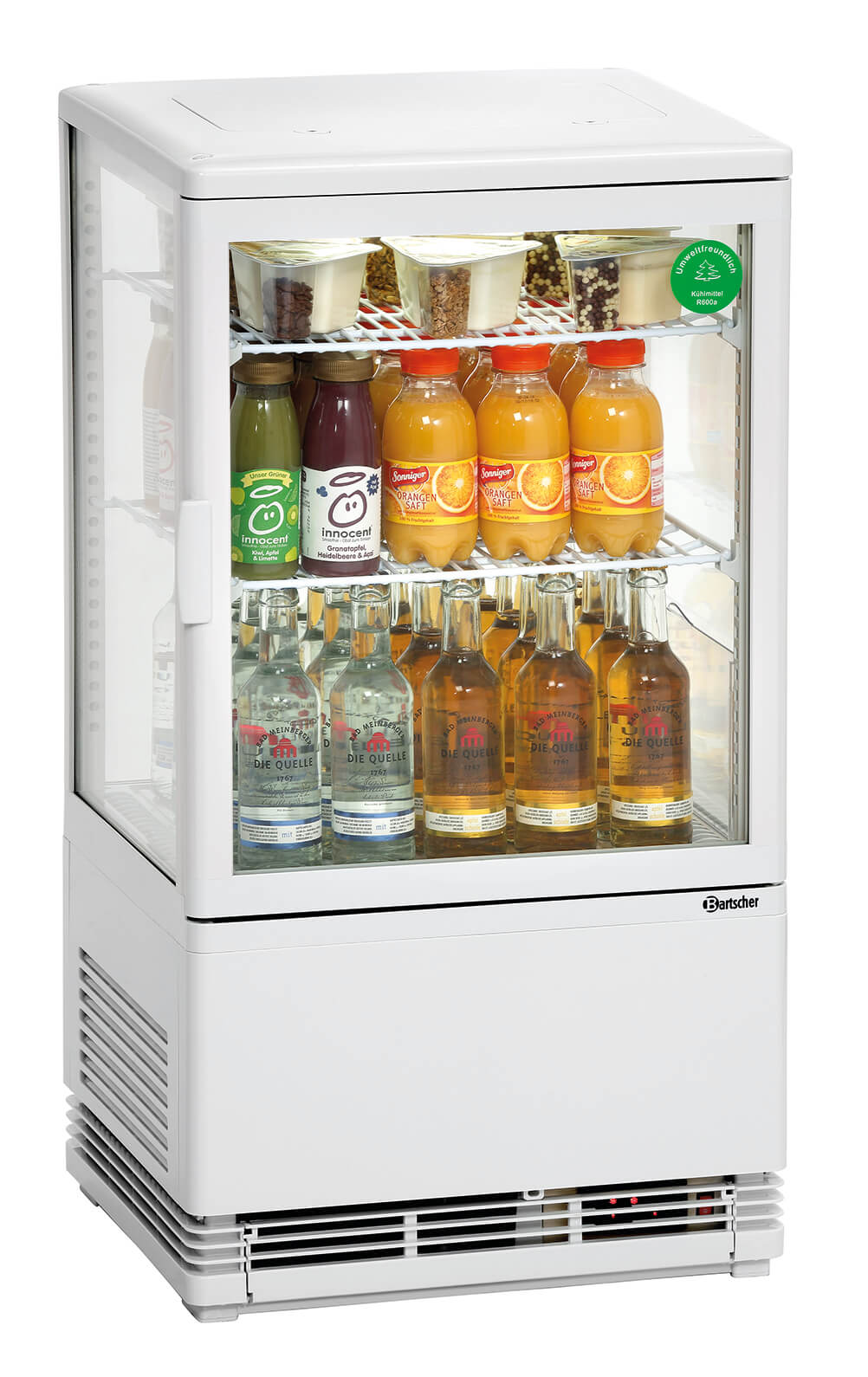 Bartscher Mini Kühlvitrine 58 Liter weiß